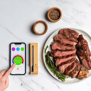 MEATER Plus: Long Range Wireless Smart Meat Thermometer with Bluetooth  Booster | For BBQ, Oven, Grill, Kitchen, Smoker, Rotisserie | iOS & Android  App
